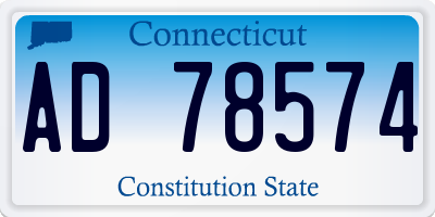 CT license plate AD78574