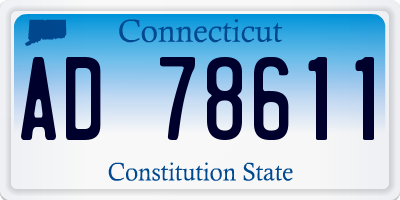 CT license plate AD78611