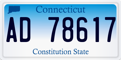 CT license plate AD78617