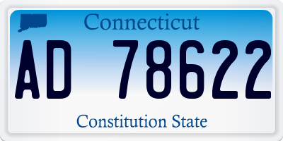 CT license plate AD78622