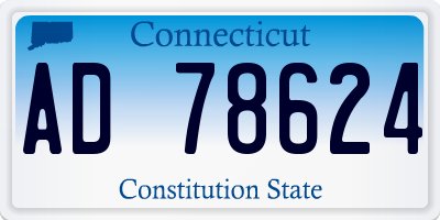 CT license plate AD78624