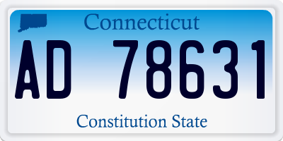 CT license plate AD78631