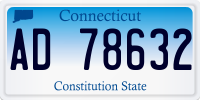 CT license plate AD78632