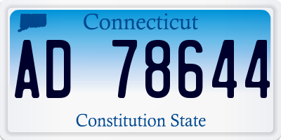 CT license plate AD78644