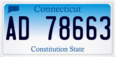 CT license plate AD78663