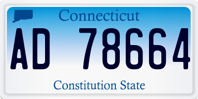 CT license plate AD78664