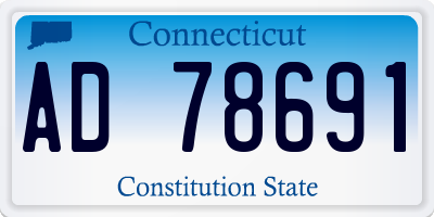 CT license plate AD78691
