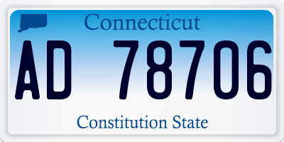 CT license plate AD78706