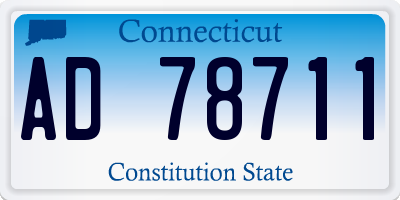 CT license plate AD78711