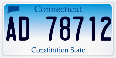 CT license plate AD78712