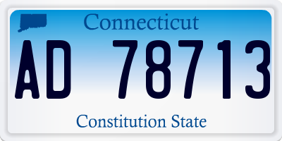 CT license plate AD78713