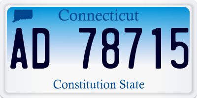CT license plate AD78715