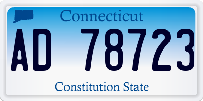 CT license plate AD78723