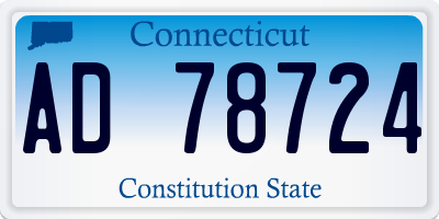 CT license plate AD78724