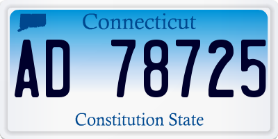 CT license plate AD78725