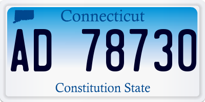 CT license plate AD78730