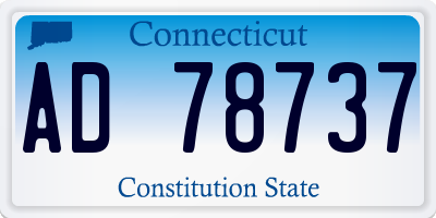 CT license plate AD78737