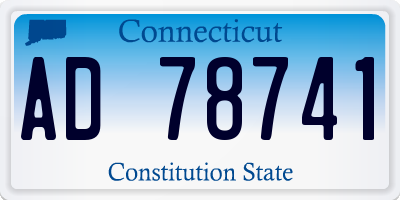 CT license plate AD78741