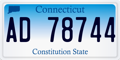 CT license plate AD78744