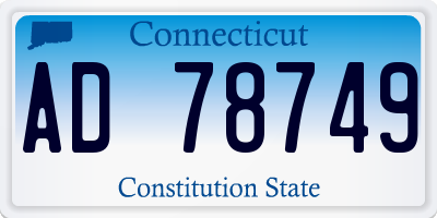 CT license plate AD78749