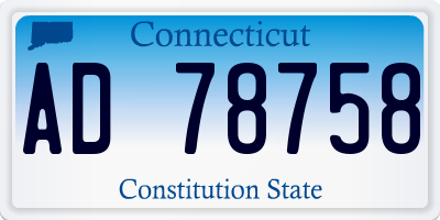 CT license plate AD78758