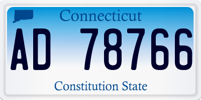 CT license plate AD78766