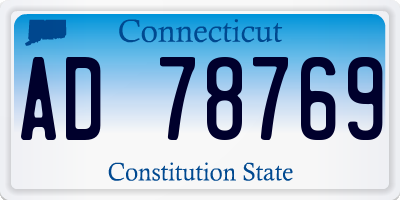 CT license plate AD78769