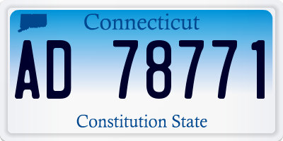 CT license plate AD78771
