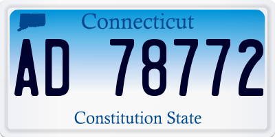 CT license plate AD78772