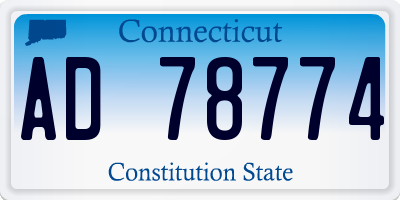 CT license plate AD78774
