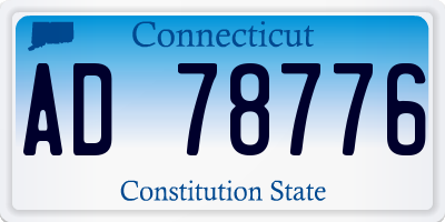 CT license plate AD78776