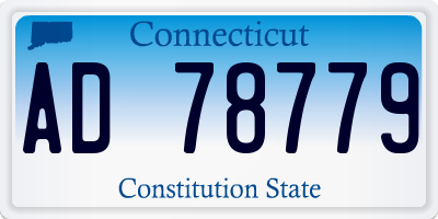 CT license plate AD78779