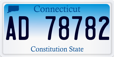 CT license plate AD78782