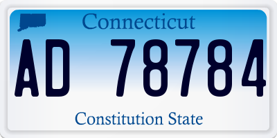 CT license plate AD78784