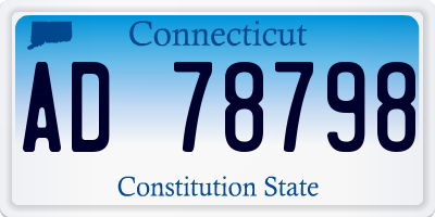 CT license plate AD78798
