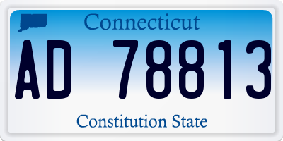 CT license plate AD78813