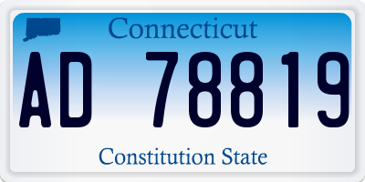 CT license plate AD78819