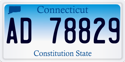 CT license plate AD78829