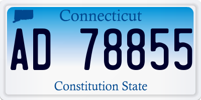 CT license plate AD78855