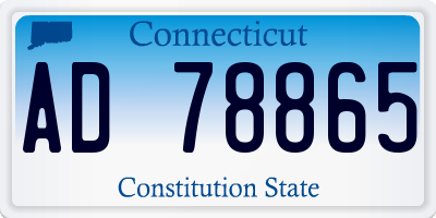 CT license plate AD78865