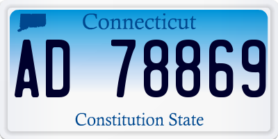 CT license plate AD78869