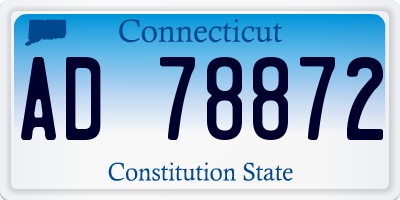CT license plate AD78872