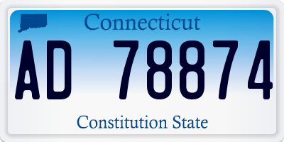 CT license plate AD78874