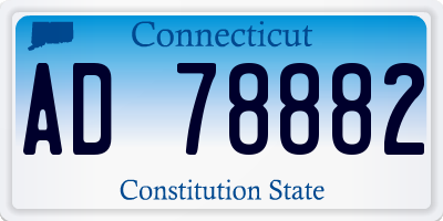 CT license plate AD78882