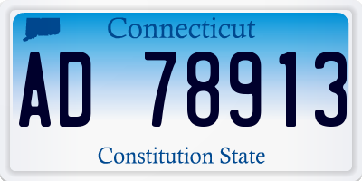 CT license plate AD78913