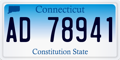 CT license plate AD78941