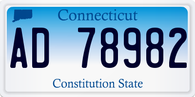 CT license plate AD78982