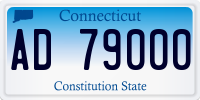 CT license plate AD79000