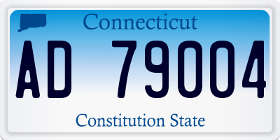 CT license plate AD79004