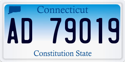CT license plate AD79019